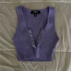Women's Lilac Ribbed Tank Top